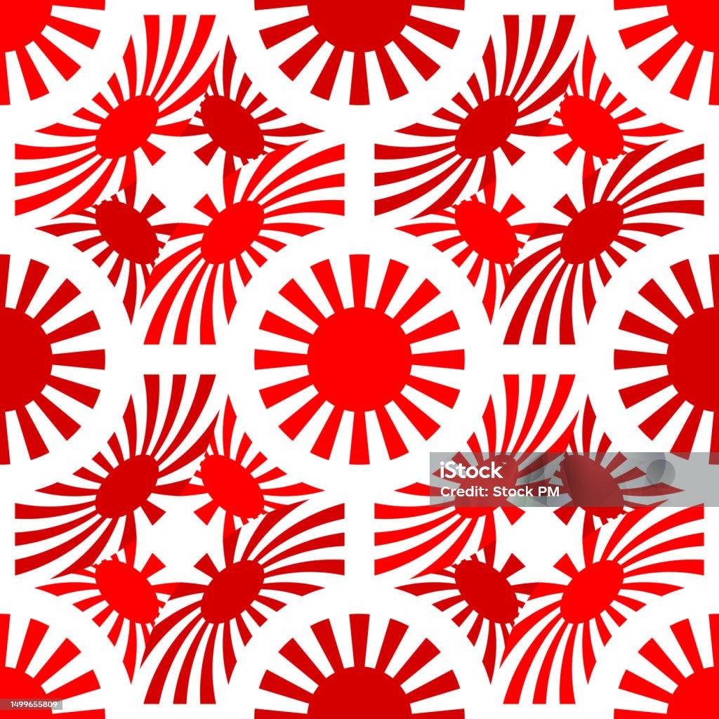 Japan Sun Pattern Japanese Pattern Tracery Design Sun Background Vector Illustration ...