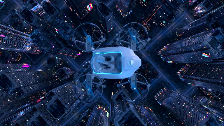 eVTOL commutes above the city