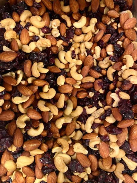 istock Background of a trail mix with nuts and fruit 1499659433