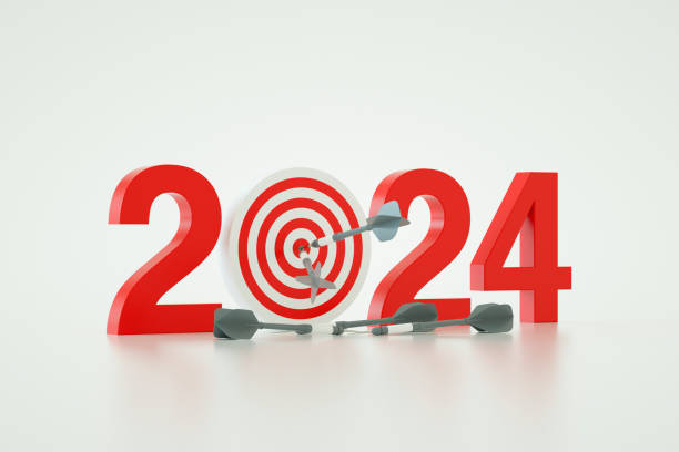istock 2024 new year goals with dartboard 1499659643