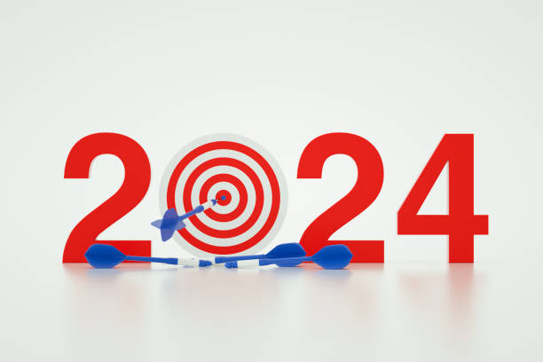 istock 2024 new year goals with dartboard 1499659674