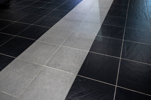 istock The lighting effect of checkered floor tiles 1499660247