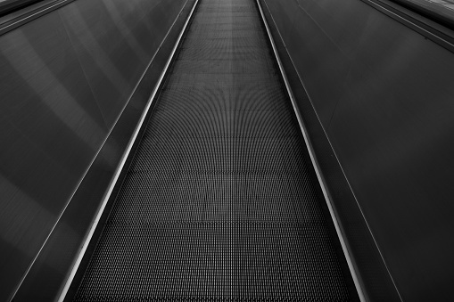 Top view of escalator