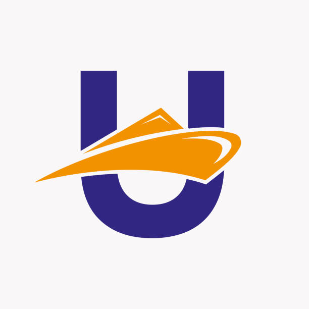 istock Letter U Cruise Ship Logo Boat Icon. Yacht Symbol, Marine Logotype Vector Template 1499660464
