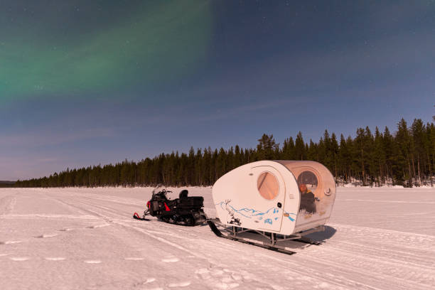istock Bubble sled under northern lights, Sweden, Lapland 1499665389