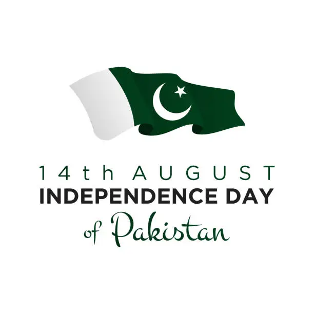 Vector illustration of 14th August Pakistan Independence Day vector template