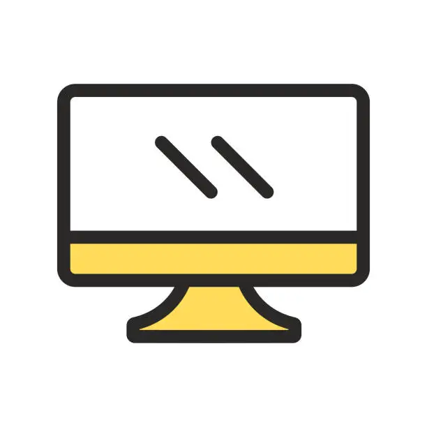 Vector illustration of Desktop computer icon