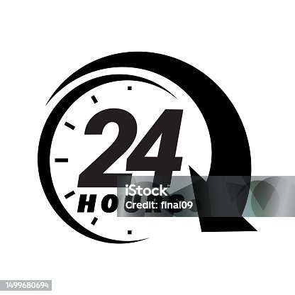 istock 24 hours order execution or delivery service icons. 1499680694
