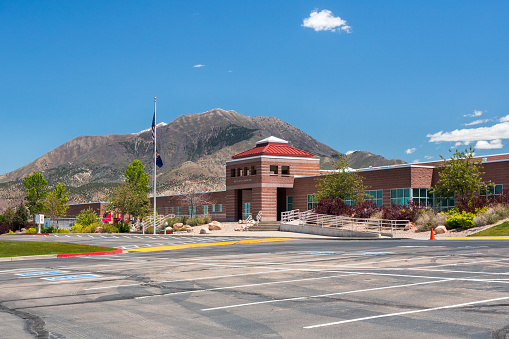 Nephi, Utah, USA - May 22nd, 2022: Red Cliff Elementary School