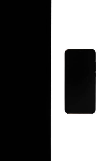 istock the smartphone is black isolated, white and black background 1499681556
