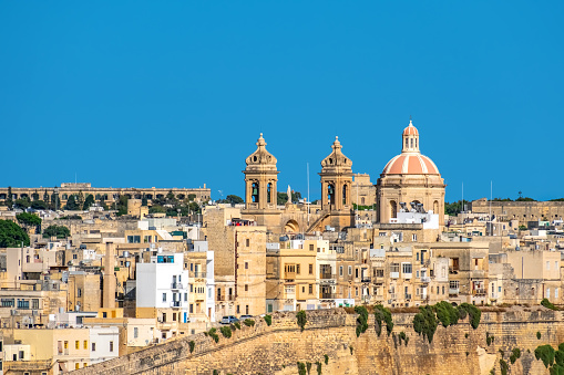 View of the city of Valetta, Malta.