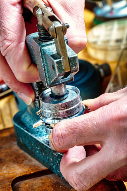 istock Craftsman at work, fusing utility, ornamentation in horology 1499683801