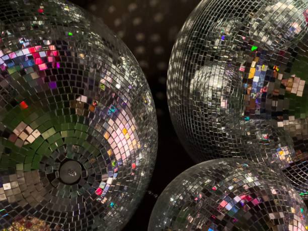 istock Vibrant closeup of colorful disco balls. 1499686607