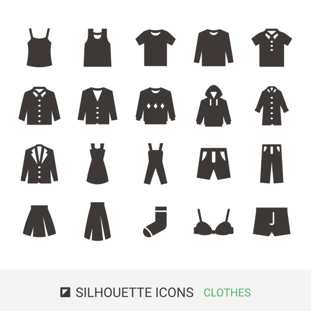 ikona produktu, moda, ikona sylwetki - retail shopping bra underwear stock illustrations