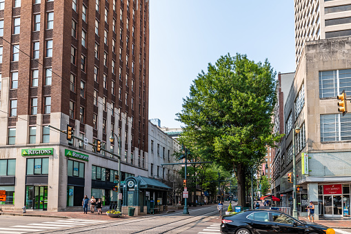 Memphis, Tennessee, USA. 6 June 2023. Shopping street in Memphis