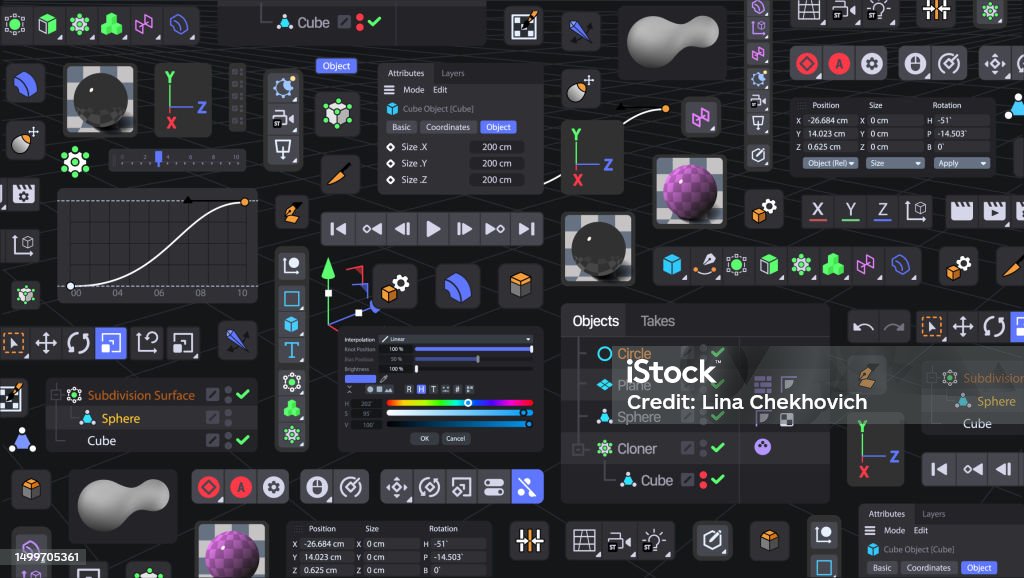 Bg Software Background Of 3d Modeling Software A Set Of Tools Toolbar Bg Vector ...