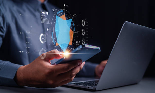 istock touching smartphone to check result progress of project plan. technology analyst to calculate status 1499707405