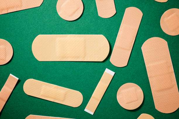 Group of plasters stock photo