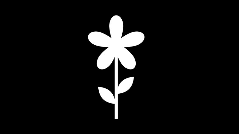 flower icon 4K animation.