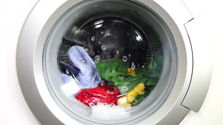 Washing machine and colorful laundry