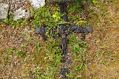 Christian Cross in a wild Meadow