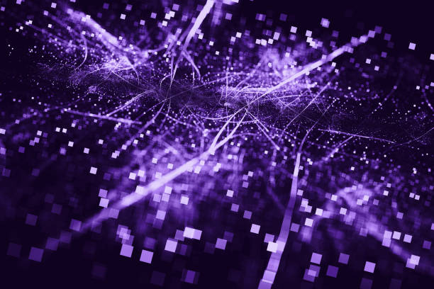 istock Web3 Network Metaverse Abstract Pixel NFT 5G Connection Communication Speed Futuristic Neon Ultraviolet Grid Pattern Technology Black Background Street Disco Light Beam Ombre Flying Flowing Vitality Morphing Glowing Motion Time Machine Pixel Fractal Art 1499720199