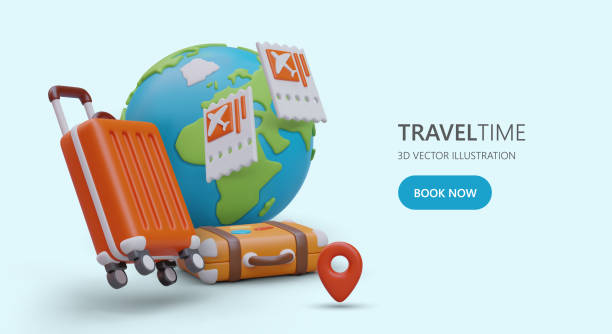 istock Round trip. Vector concept for travel company. Air travel with several transfers 1499722633