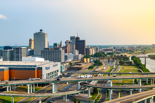 Memphis, Tennessee, USA. 7 June 2023. Roads around Interstate 40 in Memphis