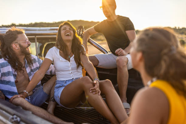 istock Friends enjoying a summer road trip journey 1499724657
