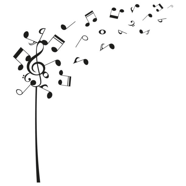 Musical Flying 110+ Flying Musical Notes Silhouette Stock Photos, Pictures & Royalty ...