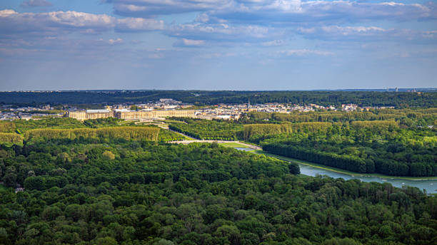 istock Versailles and west of paris from sky 1499729029