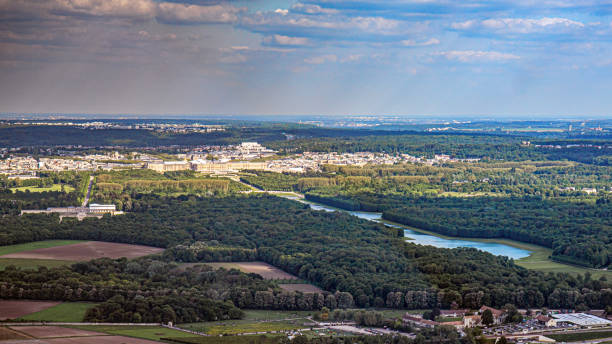 Versailles and west of paris from sky