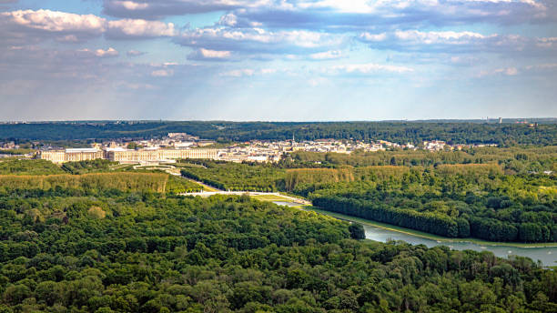 istock Versailles and west of paris from sky 1499729061