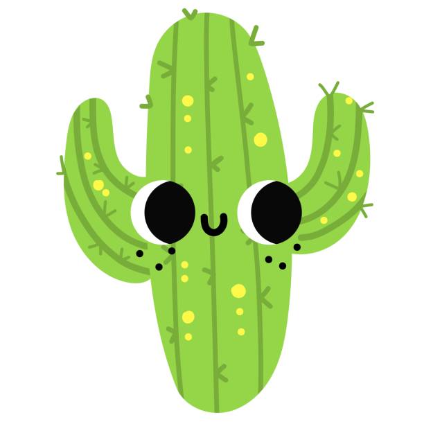 istock Cute cartoon succulent prickly cacti vector set collection. Mexican desert plants blooming flowers. 1499730236