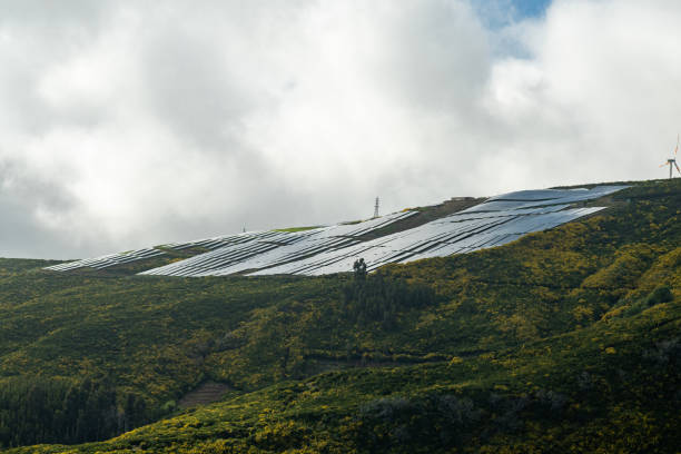 istock Solar panels producing green energy and saving the planet 1499735520