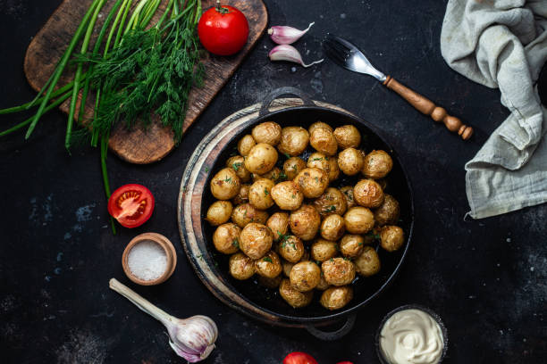 istock Baked new potatoes in a bowl 1499738241