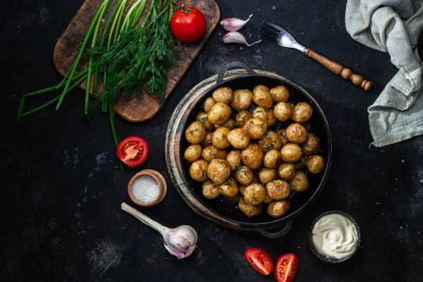 istock Baked new potatoes in a bowl 1499738269