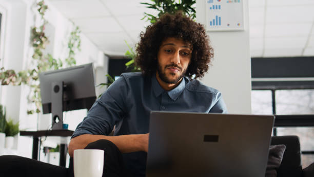 istock Employee on briefing meeting videocall 1499738912