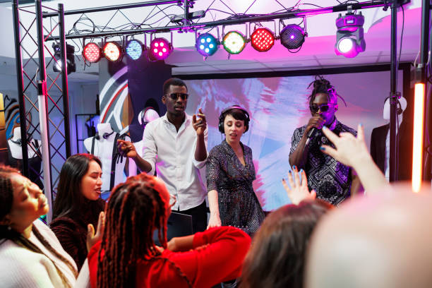 istock Band playing and singing on club stage 1499740147