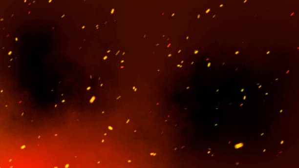 istock flame spark particle night abstract, campfire danger, burning fire effect, hell inferno smoke sparkle element inferno, hot, light fireplace magic fuel 1499742150