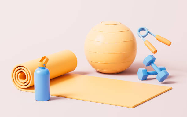 istock Fitness with cartoon style, 3d rendering. 1499746346