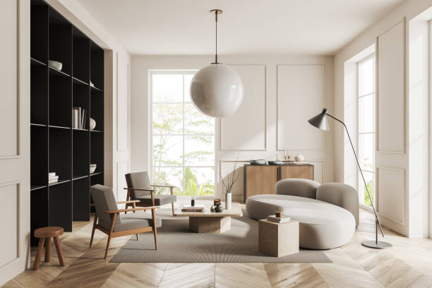 istock White living room interior with sofa and bookcase 1499750937
