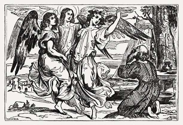 istock God's Promise to Abraham (Geneis 17), wood engraving, published in 1835 1499751759