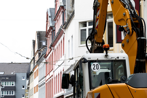 Construction work in the streets of Koblenz