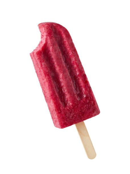 istock Bitten red fruit and berry popsicle isolated on white background 1499759926