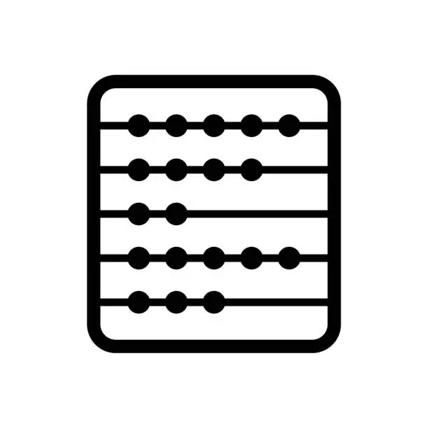 Vector illustration of Calculating Traditions Black Line & Fill Vector Icon