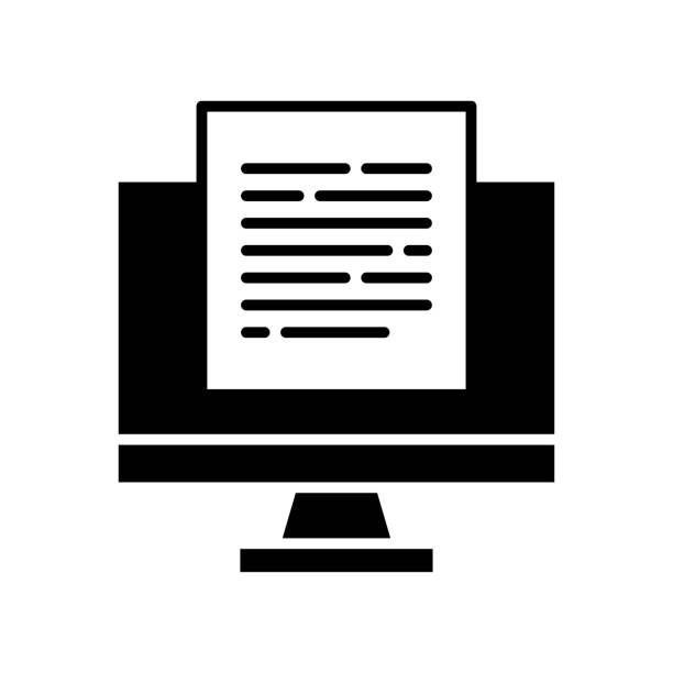 Text Editor Black Line & Fill Vector Icon Text editor black line and fill vector icon with clean lines and minimalist design, universally applicable across various industries and contexts. This is also part of an icon set. release notes stock illustrations