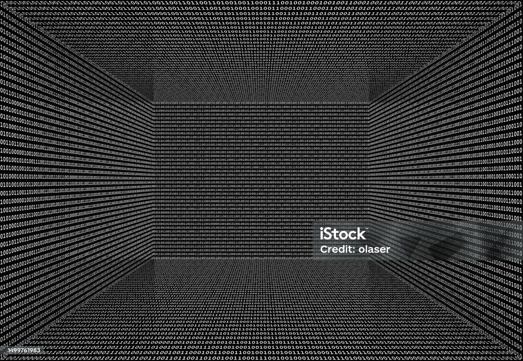 Digital Space Made Of Binary Code Stock Illustration - Download Image ...