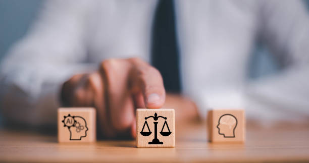 istock AI ethics or AI Law concept. Developing AI codes of ethics. Compliance, regulation, standard , business policy and responsibility for guarding against unintended bias in machine learning algorithms. 1499762161