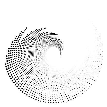 Swirl pattern of dots